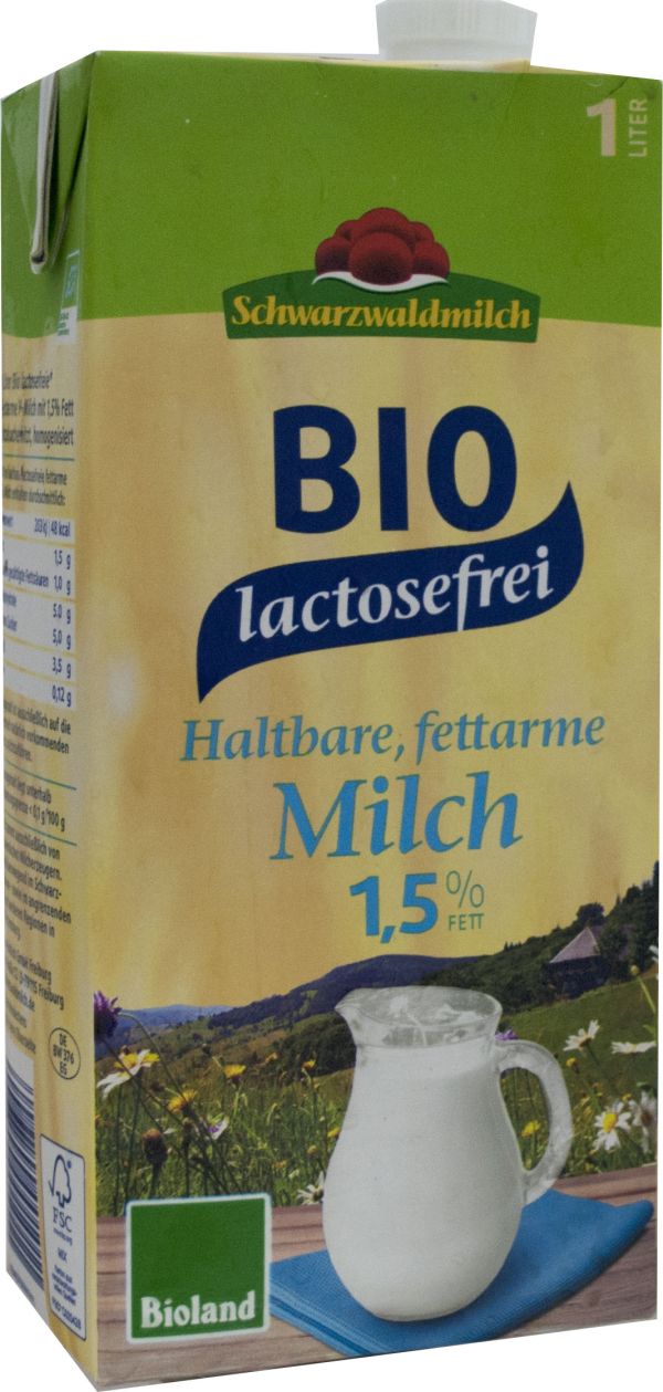 Schwarzwaldmilch Γάλα M.Διαρκείας Πλήρες 1.5% Χωρίς λακτόζη
