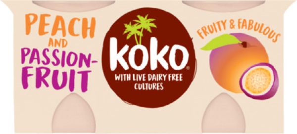 Επιδόρπιο γιαουρτιού καρύδα Peach & Passionfruit