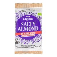 Μαύρη Σοκολάτα με Αλατισμένα Αμύγδαλα 'Salty Almond' Χωρίς Γλουτένη & Χωρίς Ζάχαρη
