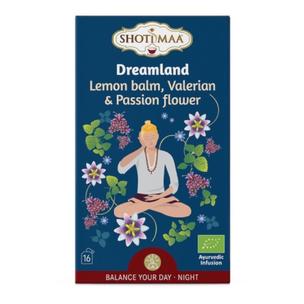 Dreamland Tea with Lemon Balm, Valerian, Passionflower