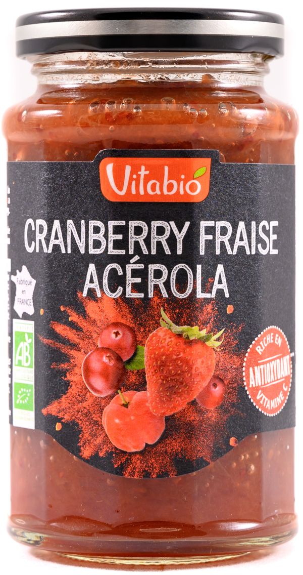 Μαρμελάδα Cranberry, Φράουλα & Ασερόλα ΒΙΟ