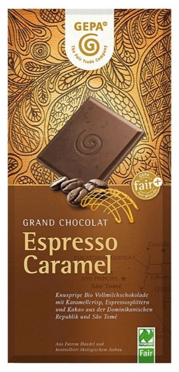 Σοκολάτα Γάλακτος με κομμάτα καραμέλας και espresso