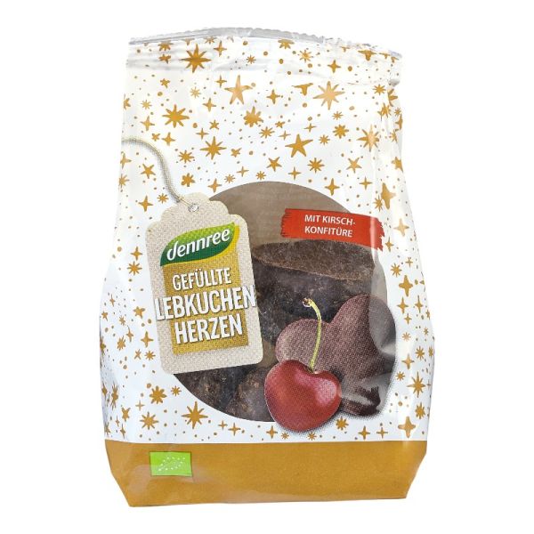 Lebkuchen (Gingerbread) Κάρδιες με γέμιση Μαρμελαδα Κεράσι