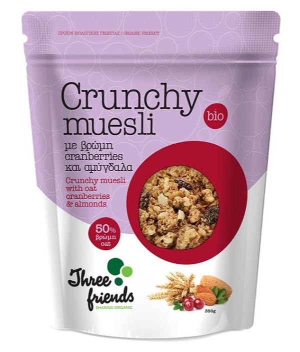 Crunchy Muesli με Cranberries και Αμύγδαλα BIO