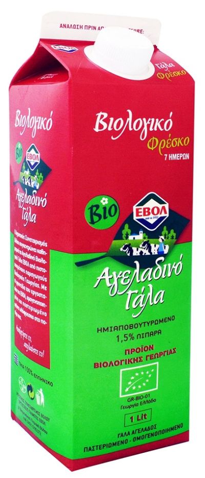 Βιολογικό Γάλα Αγελαδινό Light 1,5%