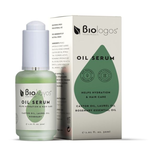 Hair Serum with Castor, Bay, and Rosemary Oil