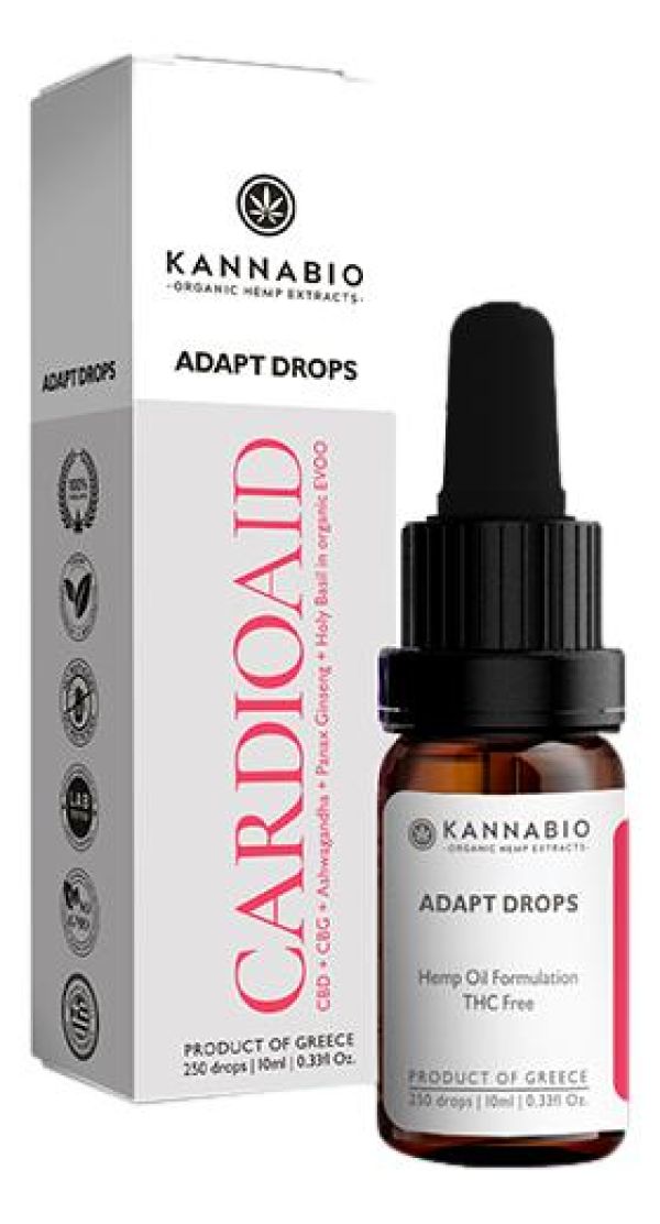 Adapt Drops CardioAid CBD+CBG+Adaptogens (1,250mg/10ml)