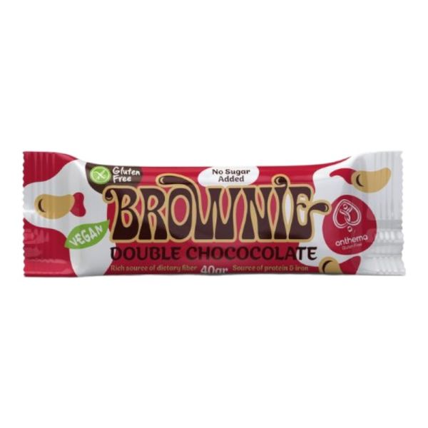 Μπάρα 'Brownie' Φουντούκι - Διπλή Σοκολάτα - Χωρίς Γλουτένη