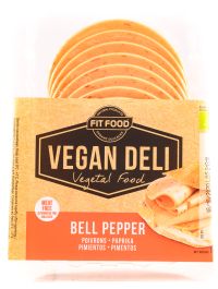 Vegetarian slices of cold cuts with Peppers