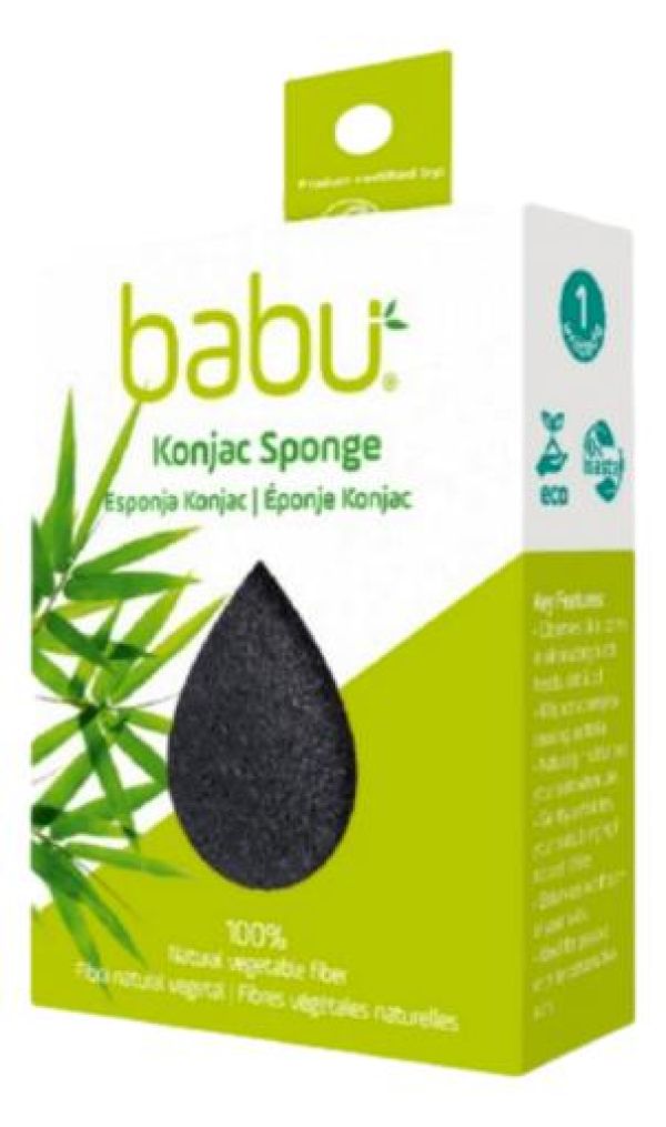 Σφουγγάρι Konjac από Ενεργό Άνθρακα