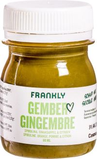 Ginger Spirulina Shot coldpressed fresh