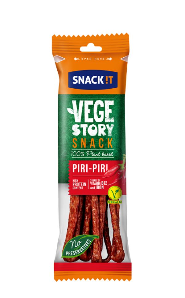 Vegan Snack Τύπου Σαλάμι Πάπρικα Piri Piri
