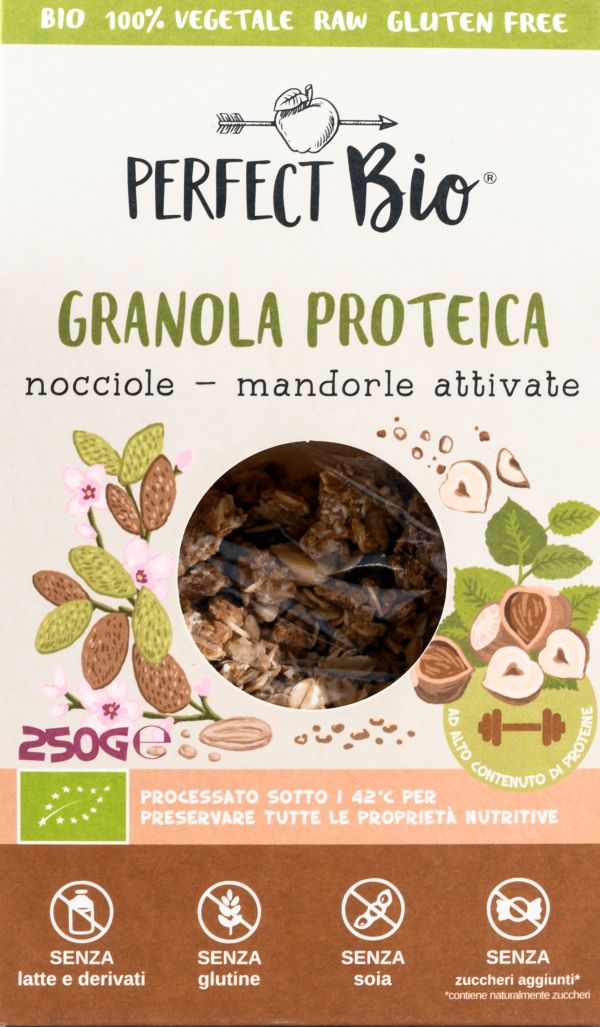 Βιολογική Granola Πρωτεΐνης με Φουντούκια & Αμύγδαλα