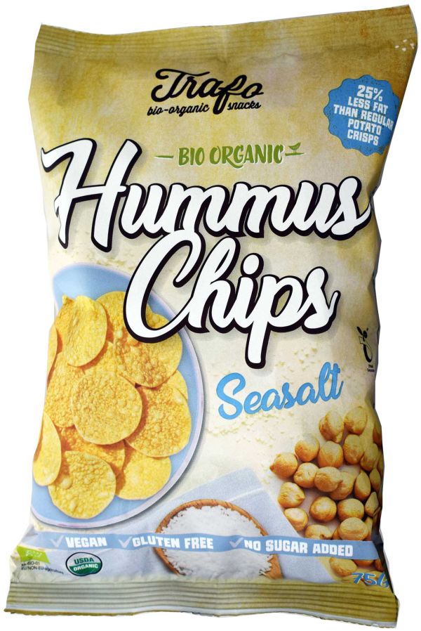 Τσίπς hummus από ρεβύθια με αλάτι (χωρίς προσθήκη ζάχαρης)