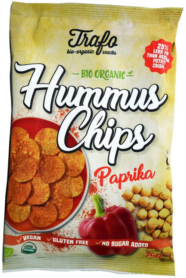 Τσίπς hummus από ρεβύθια με πάπρικα (χωρίς προσθήκη ζάχαρης)