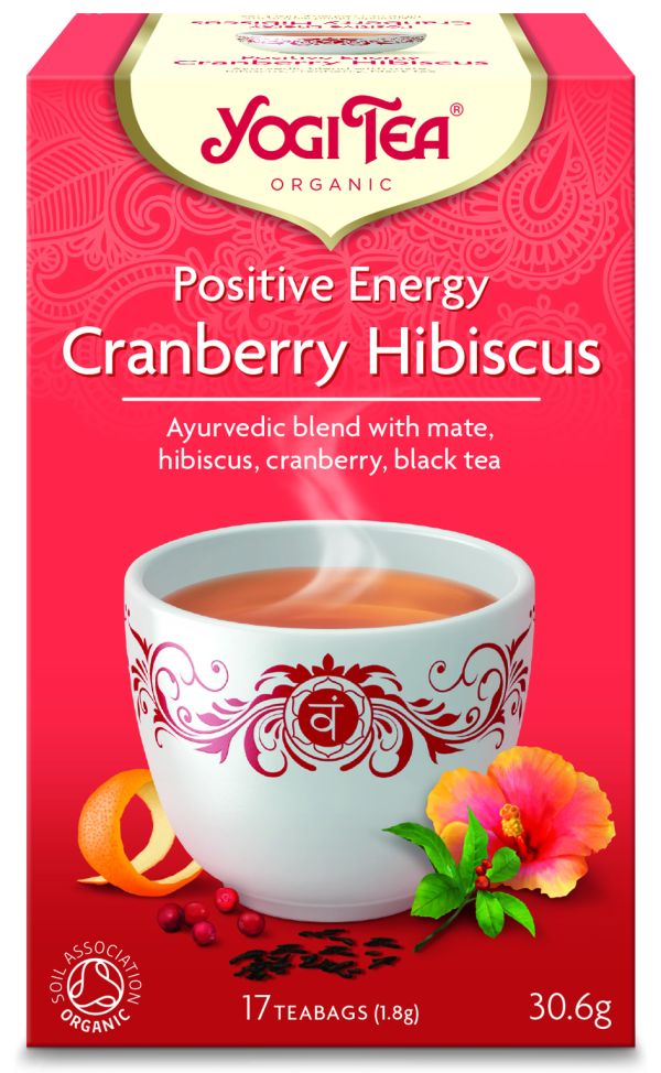 Yogi Tea Cranberry Hibiscus - Ρόφημα για Θετική Eνέργεια ΒΙΟ