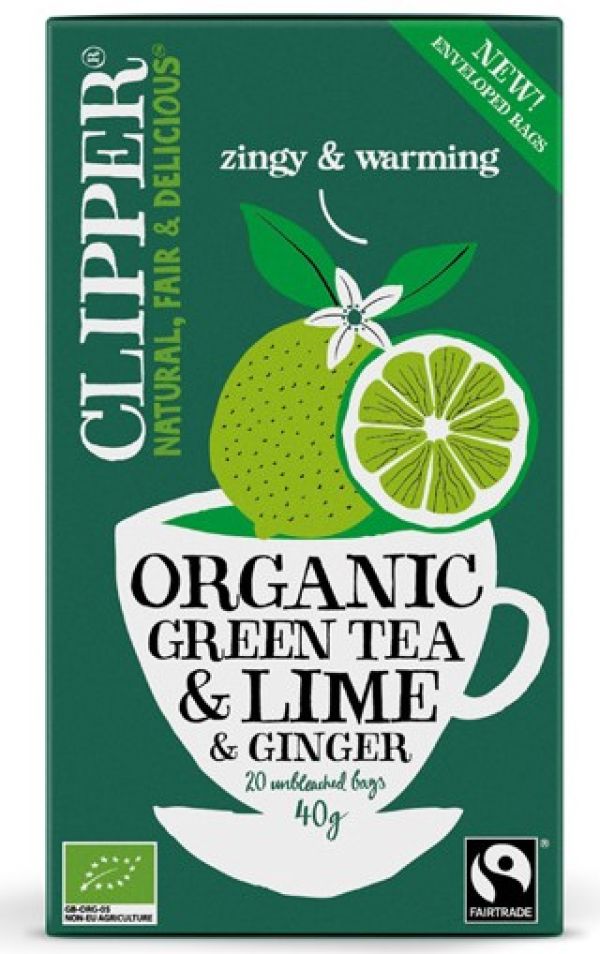 Πράσινο Τσάι Lime & Τζίντζερ (20 φάκ.) (Fair Trade)