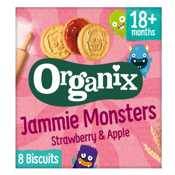 Μπισκότα "Jammie Monsters" με Γέμιση Φράουλα & Μήλο