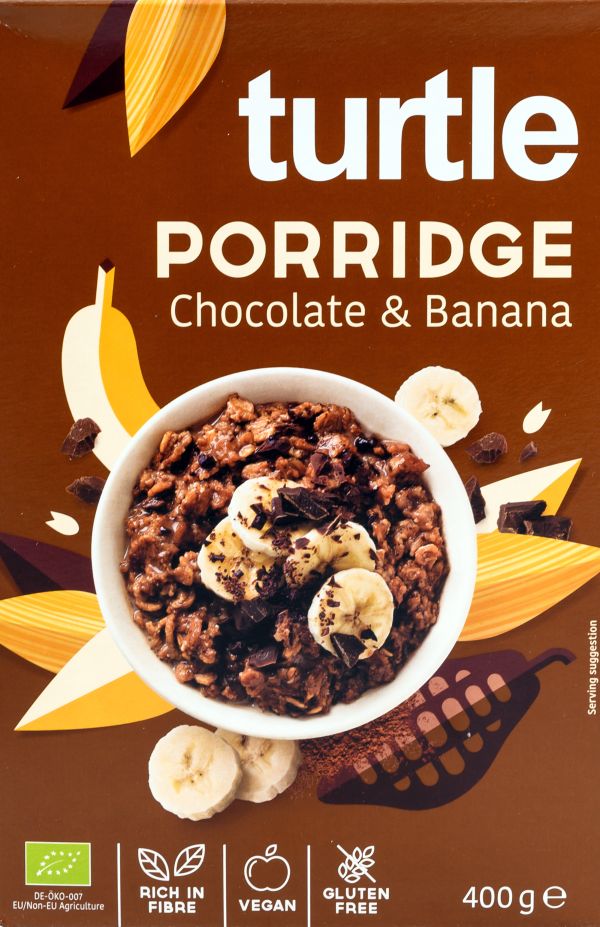 Porridge Βρώμης με Σοκολάτα και Μπανάνα Χωρίς Γλουτένη