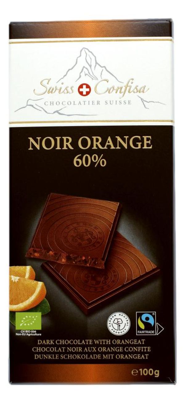 Σοκολάτα 60% Κακάο με γευση Πορτοκάλι